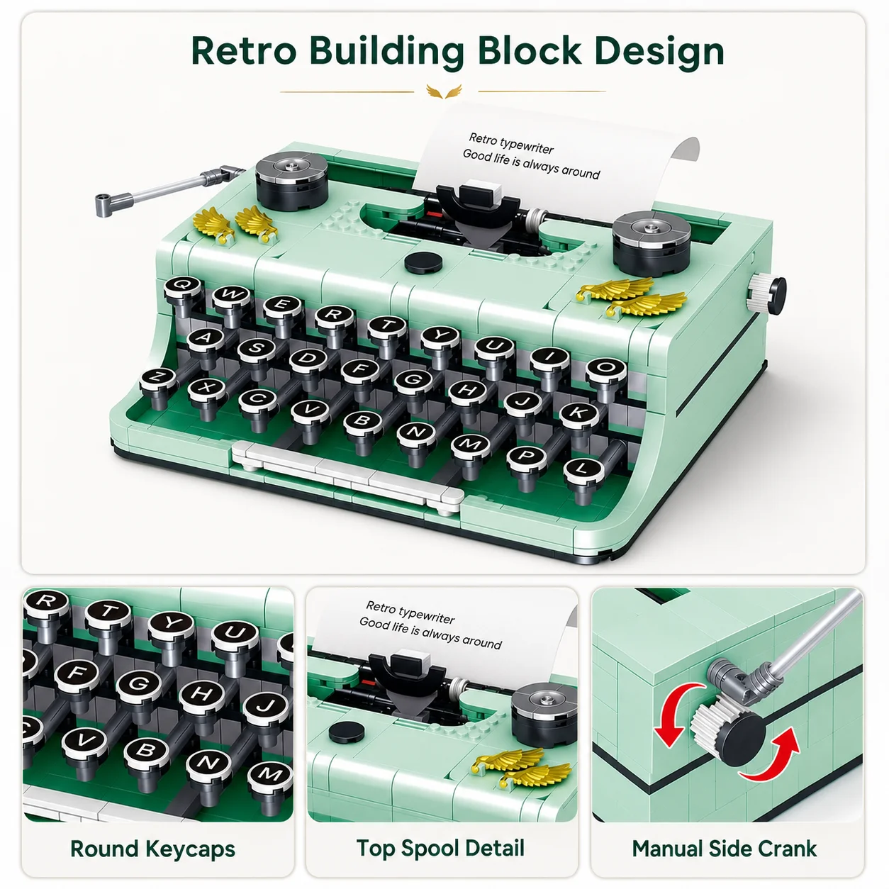 820PCS Typewriter Building Blo - огляд і ціна Model Kit Vespa
