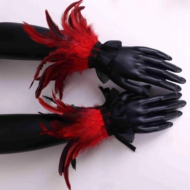 Q5we Halloween Theme Party Buffs for Nữ Dân tộc Feathered ARM Tay áo trang trí trang trí cho sự kiện đặc biệt chính thức