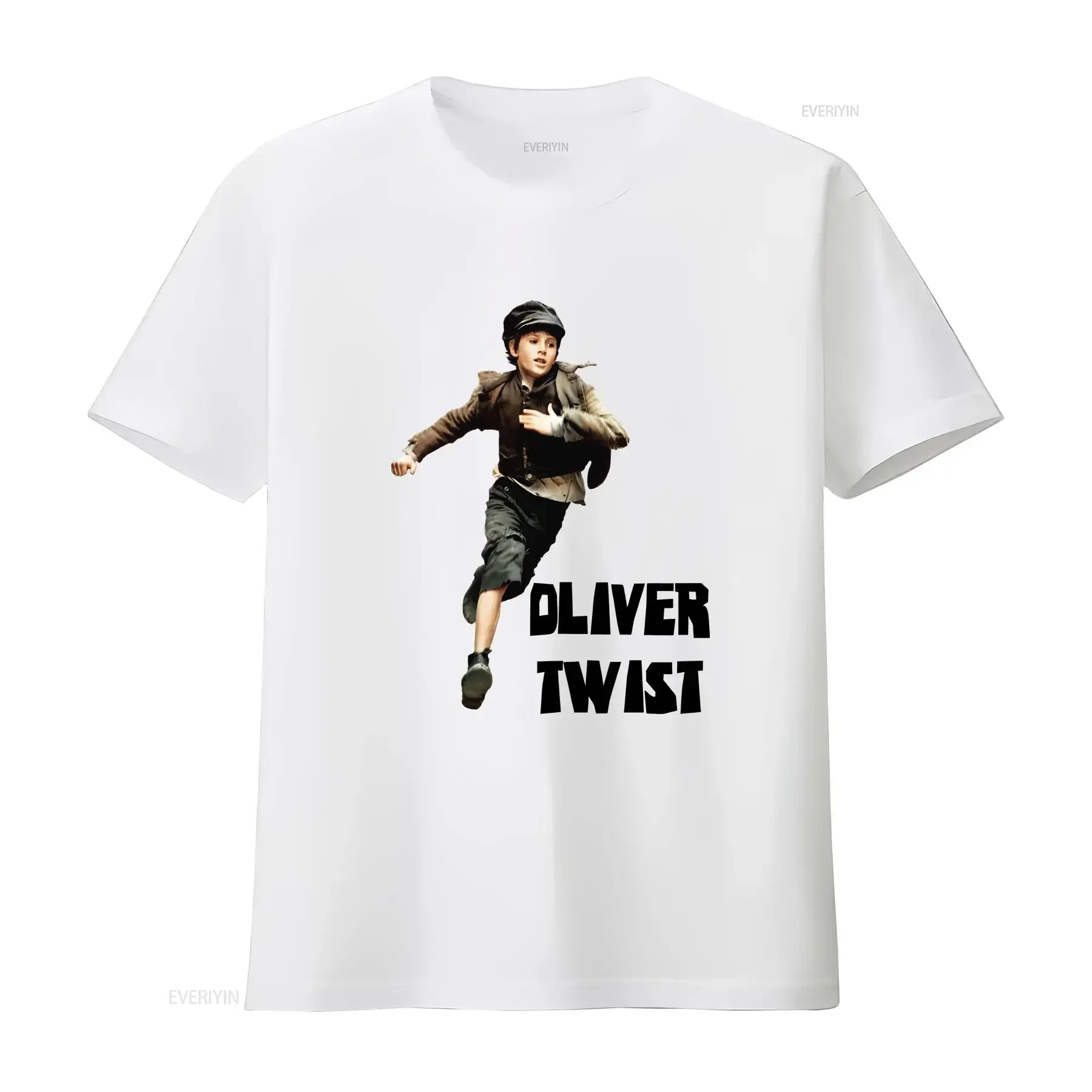 Oliver Twist T Shirt vintage Washed Soft Top For Everyday Wear Versatile Breathable Comfortable Casual graphic Stretched homme