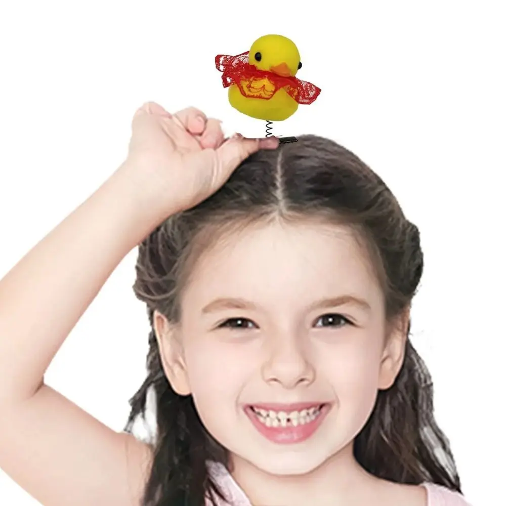 أزياء زهرة بطة مقاطع الشعر أفخم Bowknot الدجاج الجانب المشابك مضحك الحيوان الكرتون منقار البط كليب حزب