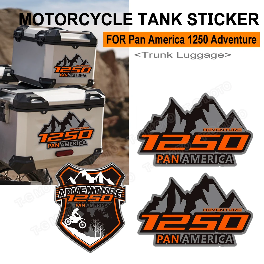 

For Pan America 1250 Adventure Motorcycle Trunk Luggage Cases Panniers Sticker Kit Suitcase Stickers Decals