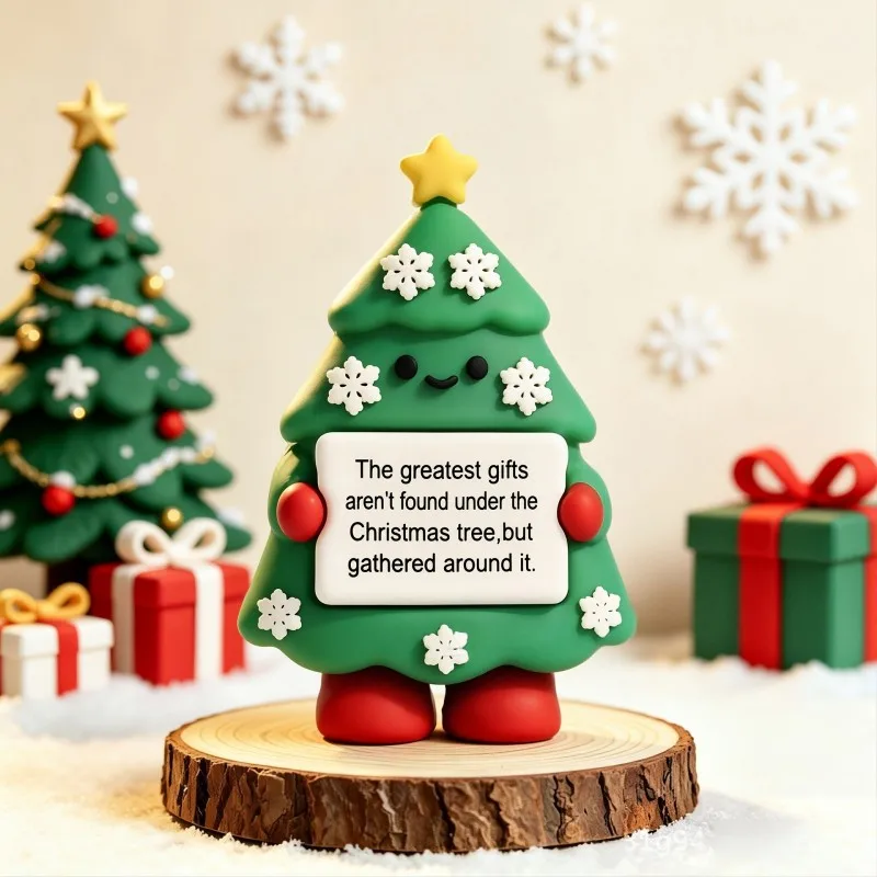 Silikon-Weihnachtspuppe Positive Energie Taschenkuschel Weihnachtsdekoration Miniatur-Weihnachtsbaum-Elfen-Schneemann-Figuren Weihnachtsparty-Geschenke – Detail 5