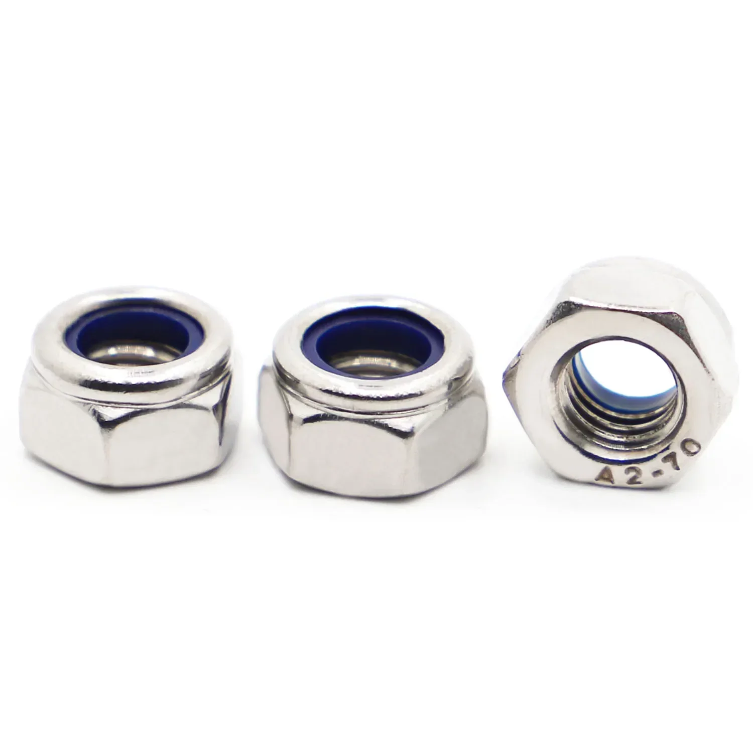 

DIN985 M2 M2.5 M3 M4 M5 M6 M8 M10 M12 M14 M16 Nylon Locknut 304 Stainless Steel Hex Hexagon Lock Nut Non Slip nuts