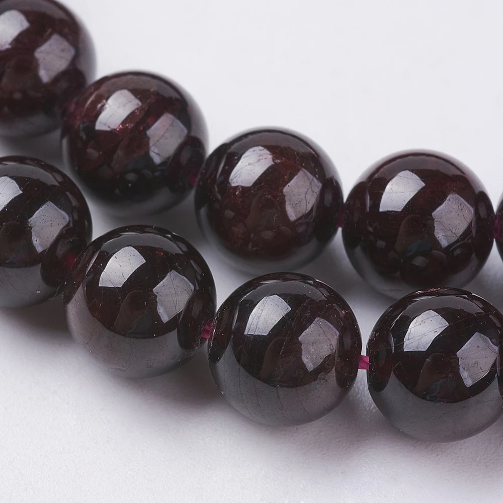 

5 Strands Natural Garnet Round Beads Strands, Dark Red Multiple Sizes 3mm 4mm 6mm 8mm 10mm for DIY Jewelry Making