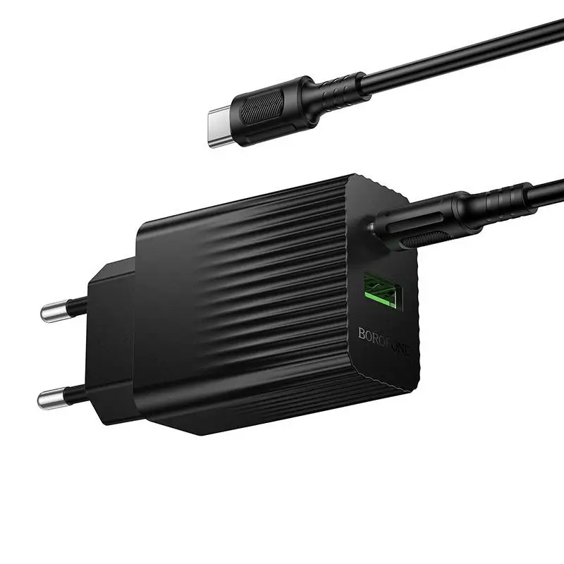 10.5W EU Plug USB A Charger With 1M Cable Multiple Circuit Protection For Daily Travel Office Use