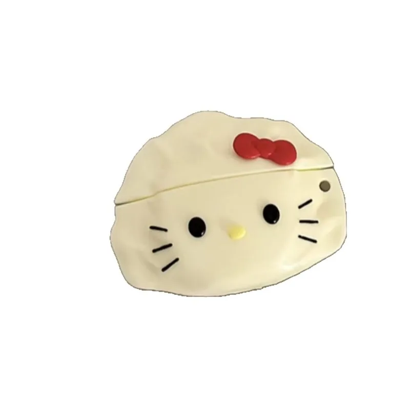 سانريو هلو كيتي لأجهزة AirPods 4 3 2 1 Pro Pro2 غطاء حماية من السيليكون على شكل زلابية ملحقات حافظة AirPods الشاملة