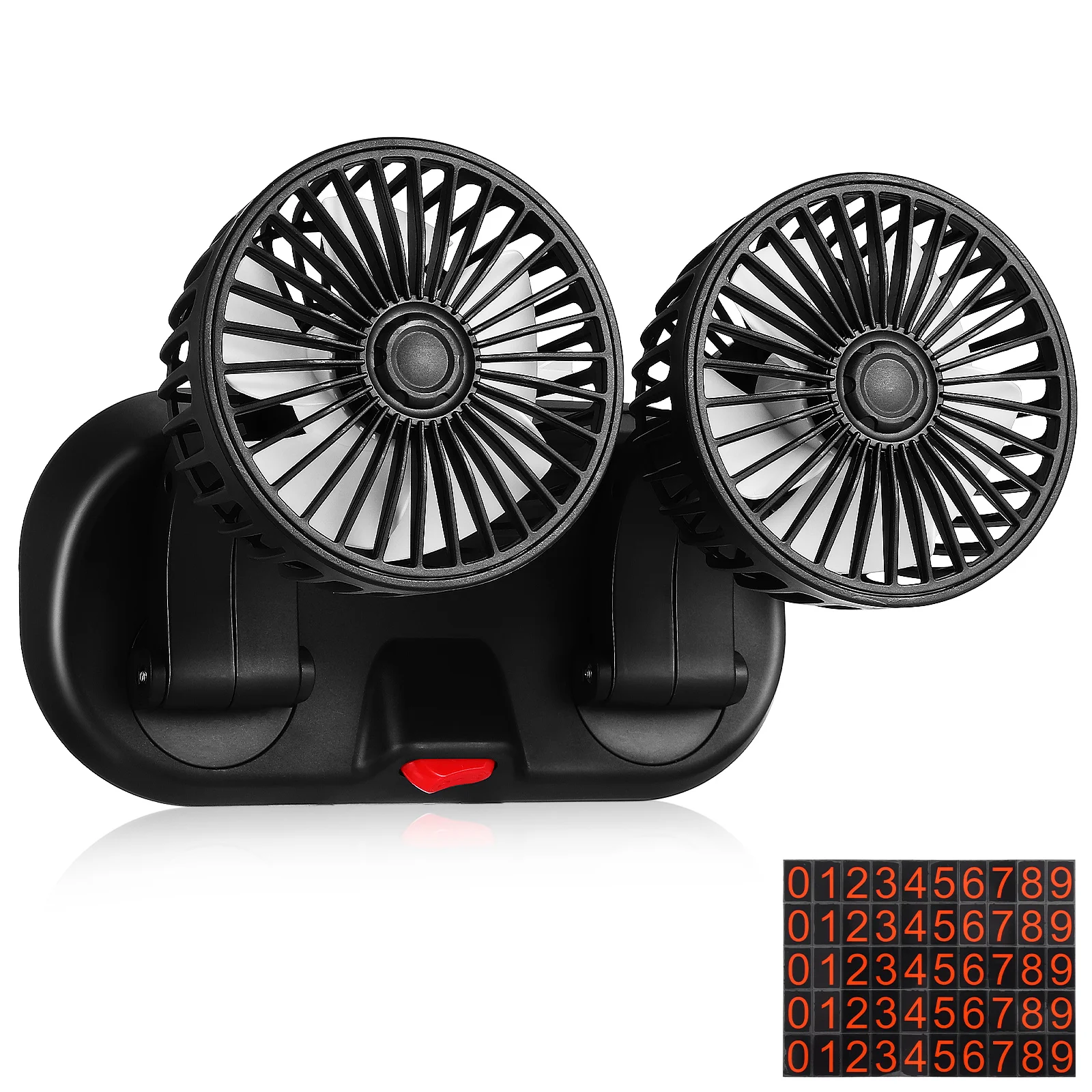 

Dual Fan for Car Double Head Foldable USB Rechargeable Cooling Portable Dashboard Fan Car Fans That Blow Cold Air