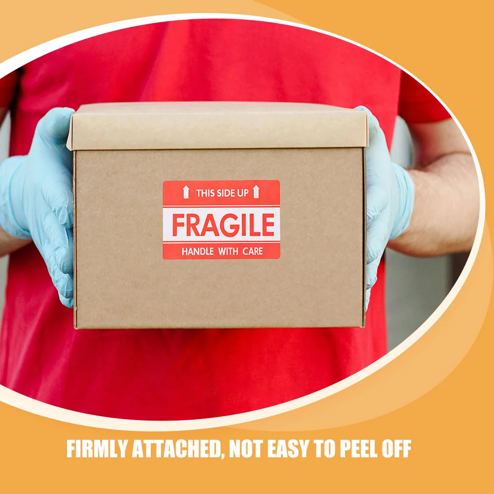 ملصق هش مقبض عالي اللصق مع ملصق رعاية للشحن صناديق متحركة مستودع المكتب 500 ملصق لفة #5