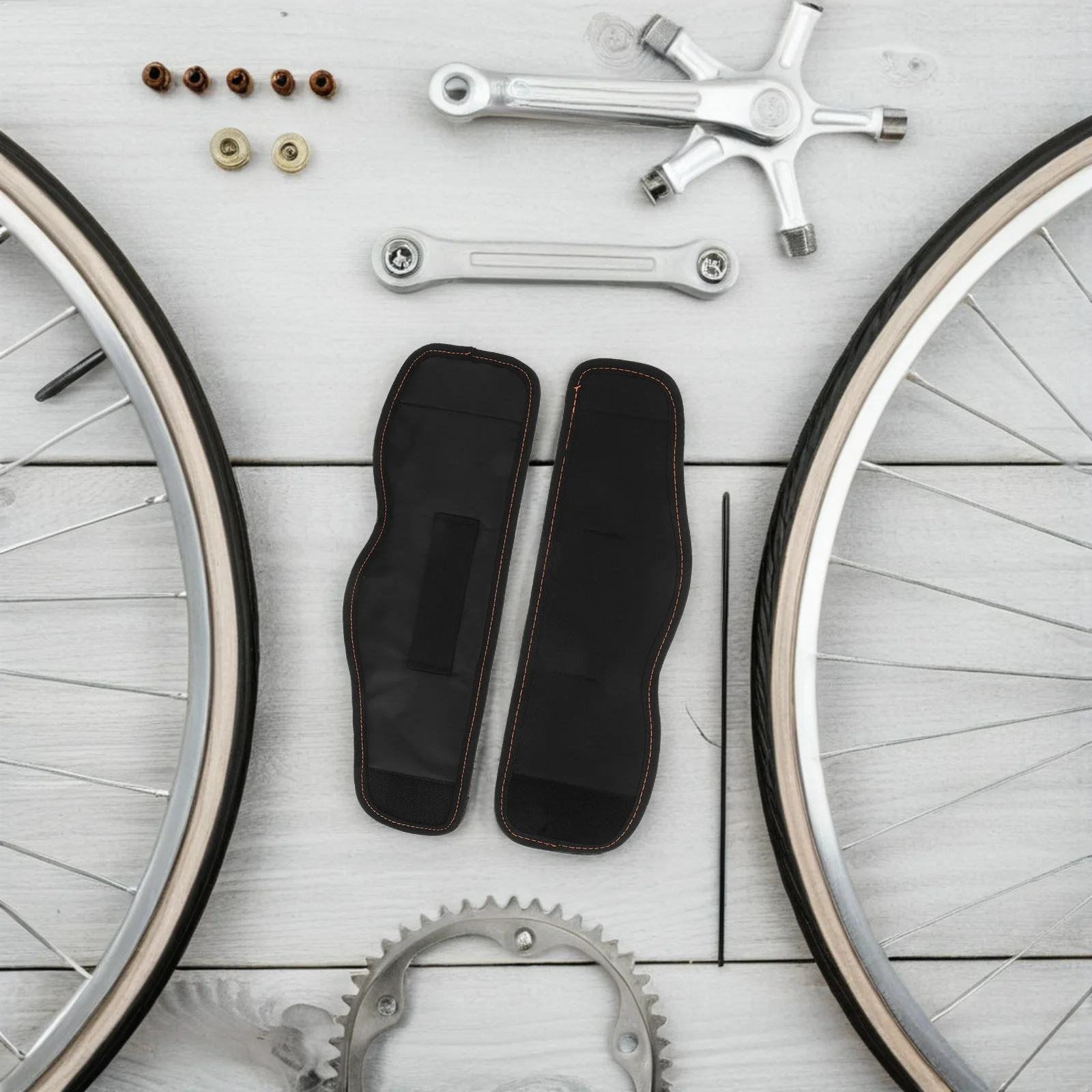 

2Pcs Bike Pedal Covers Polyester Protector Anti-Slip Cycling Accessories for Mountain Bikes Outdoor Riding Footrest Straps