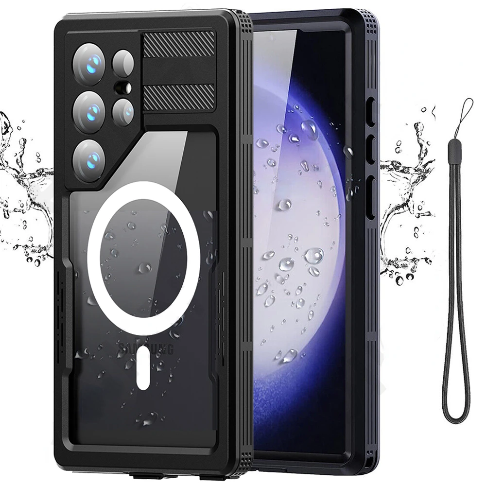 

For Galaxy S25 S24 S23 Ultra Plus Waterproof Shockproof Dustproof IP68 Underwater Built Screen Protector Anti-Scratch 360 Cover