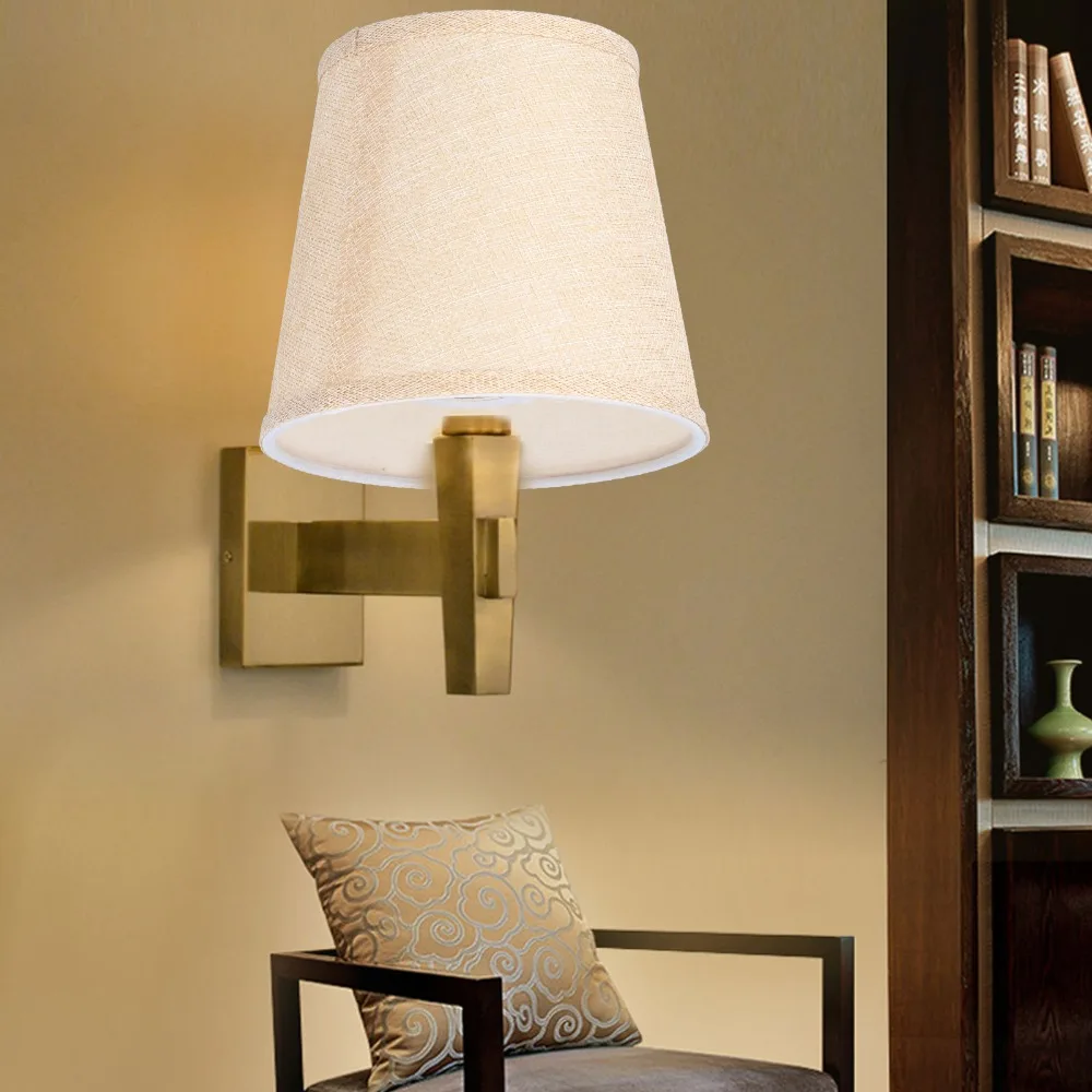 6PCS Unique Fabric Lampshade Clip On Design 5.5 inch Height Lamp Cover Small Lamp Shades Table Lamp