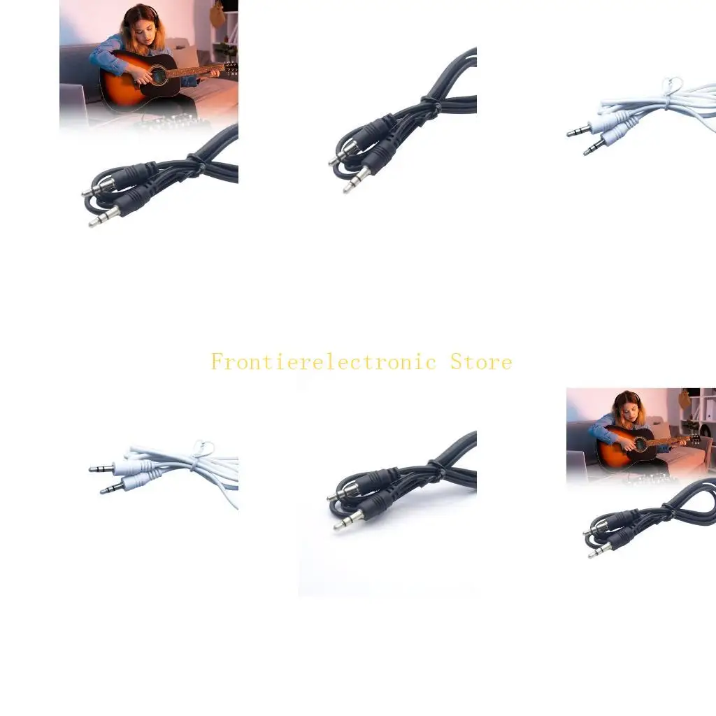 G8DB 3.5mm Auxs Cord AntiInterference Design Flexible Construction 1/8 Audios Cord