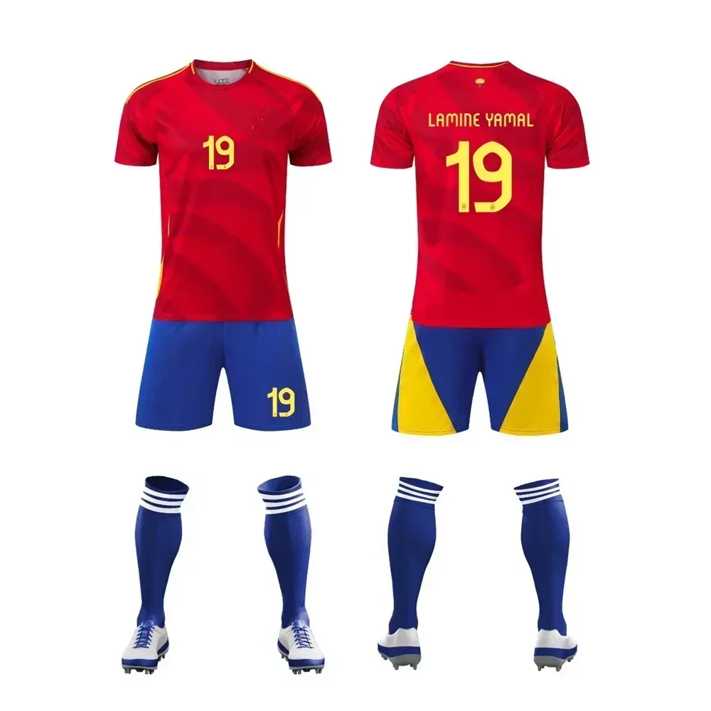 children's  sport set boy girl  Spanish Lamine Yamal Fans shirt Training wear men and kids games  soccer kits Leisure Uniforms