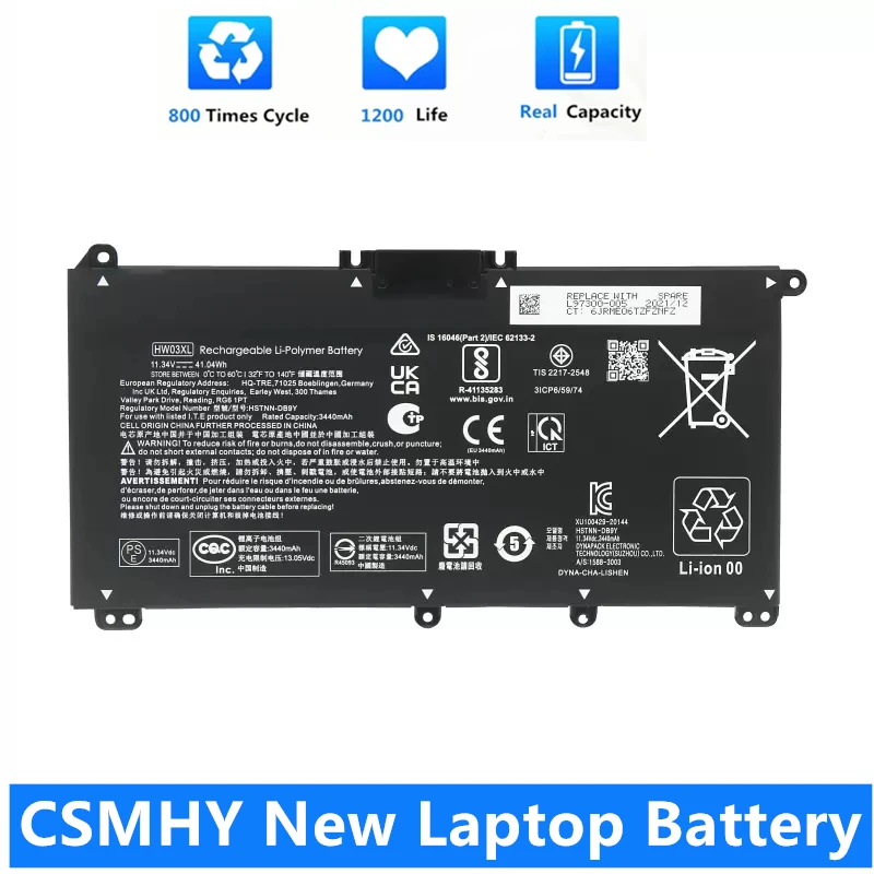 

Оригинальный аккумулятор CSMHY HW03XL для ноутбука HP Pavilion 15-EG 15-EH серии 15-EG000 15-EH000 17-CP 17-CN