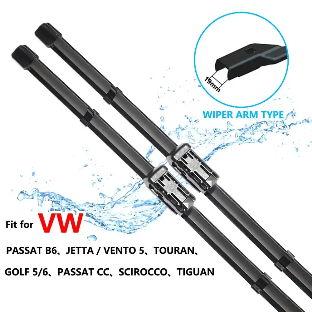 

Car Wiper Blades for Volkswagen VW Golf 5 6 Passat B6 CC Scirocco Jetta Touran Tiguan Front Windshield Wipers Car Accessories