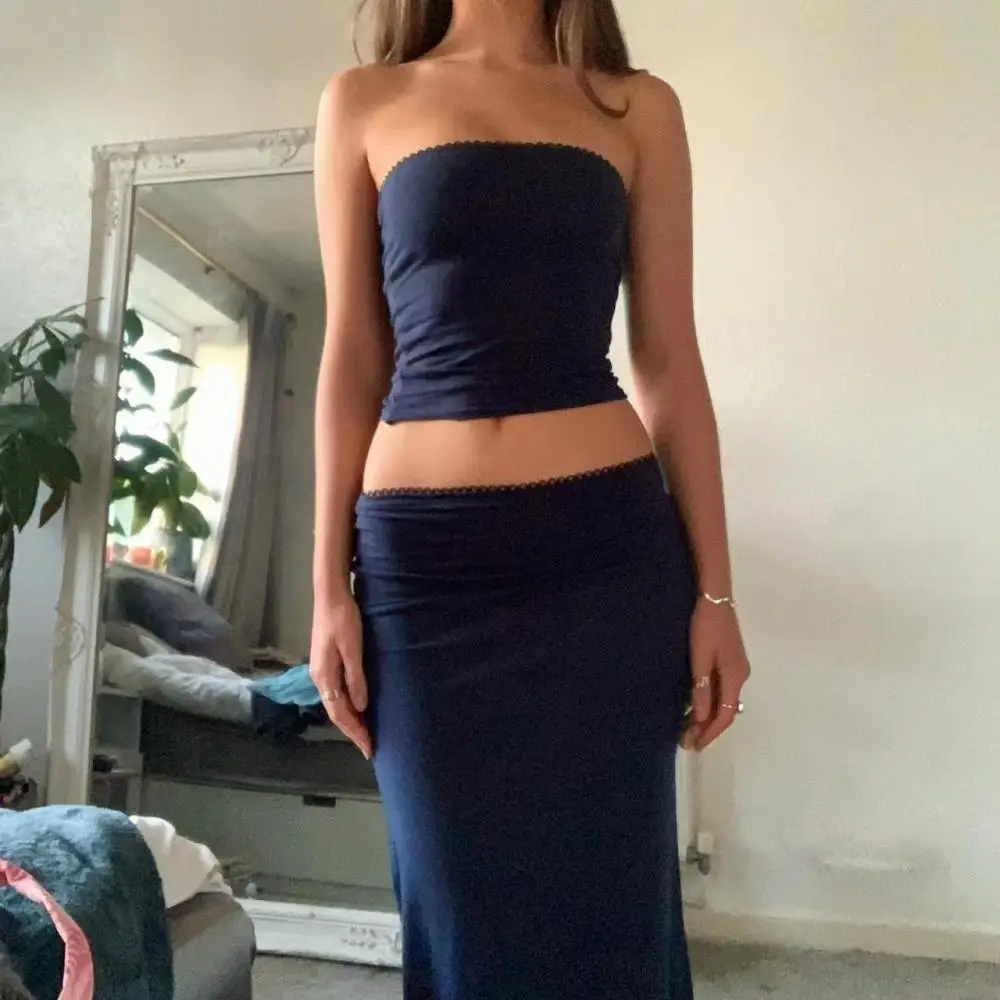 

Женский летний костюм с юбкой, короткая блузка с квадратным вырезом и открытыми плечами, прямая юбка в стиле ретро