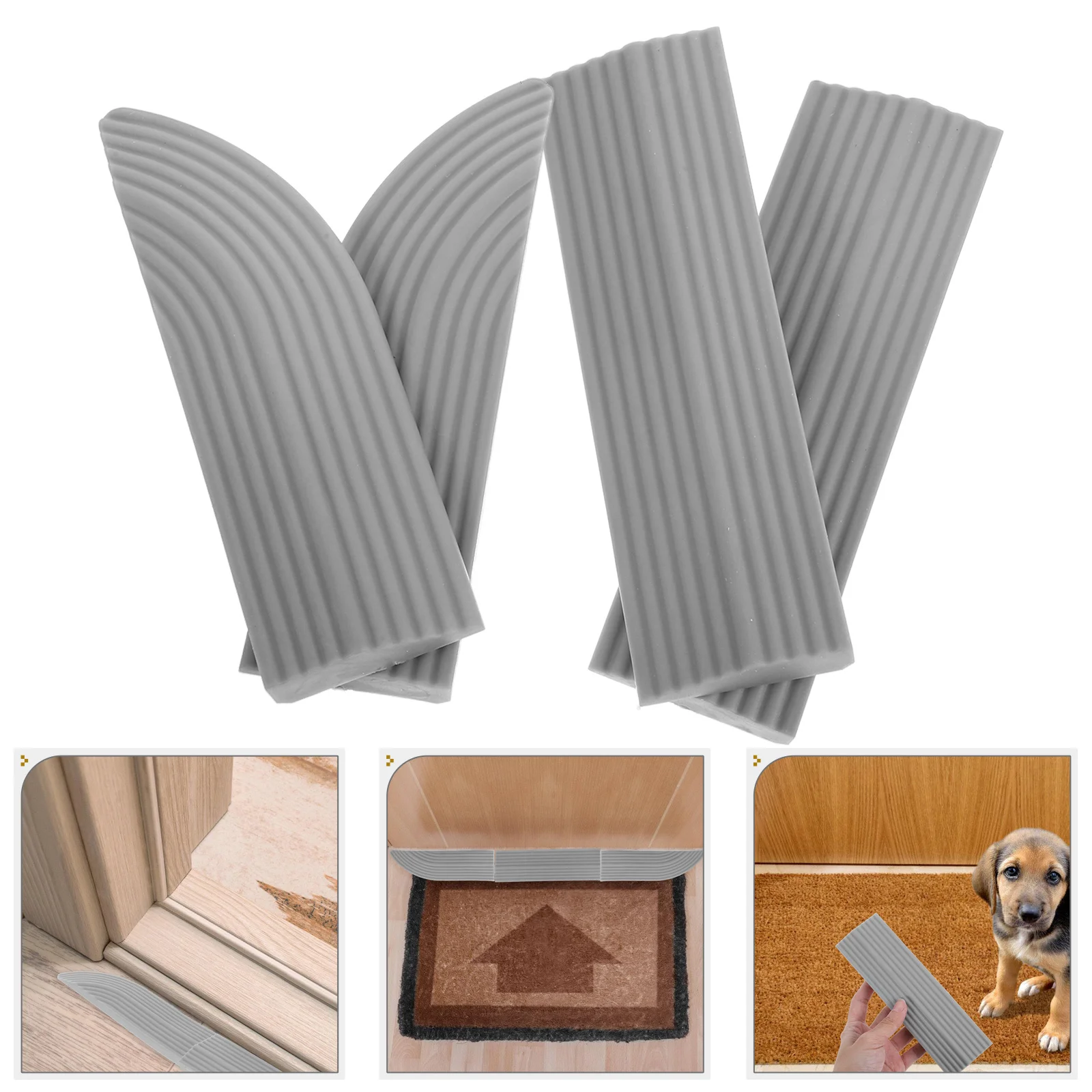 

4Pcs Robot Vacuum Threshold Ramp Anti-Slip Plastic Ramp Mat for Door Step Entry Sweeping Robot Passage Door Transitioning RAM