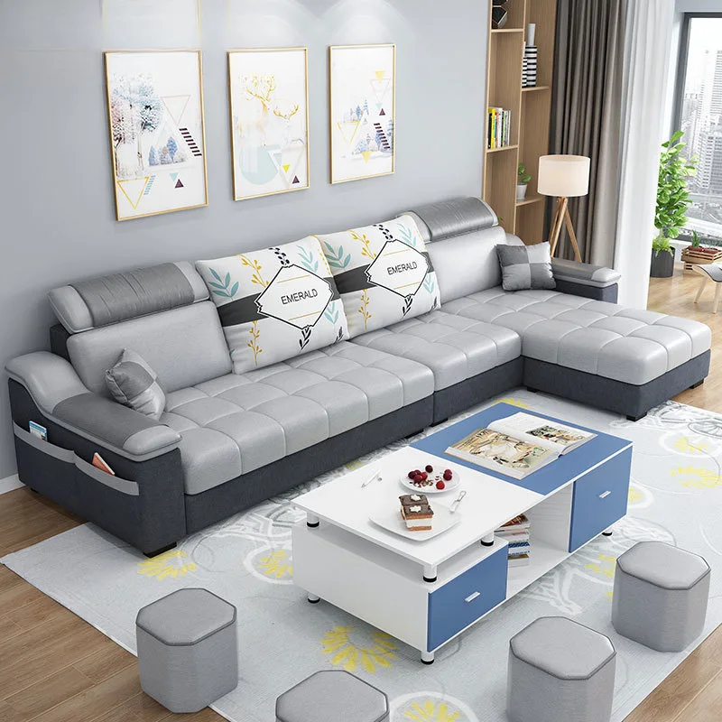 

Диван из скандинавской ткани, аренда дома для небольшой квартиры, полная гостиная, простой современный, съемный и моющийся