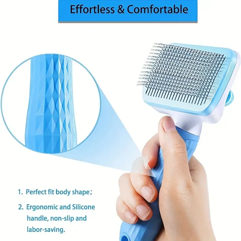 Dog Hair Remover Brush Cat Dog Hair Grooming And Care Comb For Long Hair Dog Pet Removes Hairs Cleaning Bath Brush Dog Supplies