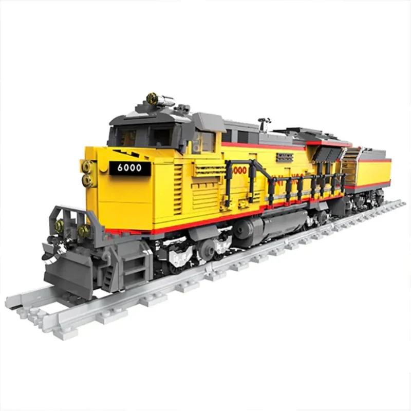 Klemmbausteine Technologie-Dampflok-Transport-Bausteine, Stadt-Eisenbahn-Montagemodell, Ziegelsteine, Heimdekoration, Kreatives Spielzeug, Geschenk für Erwachsene, 1162 Teile