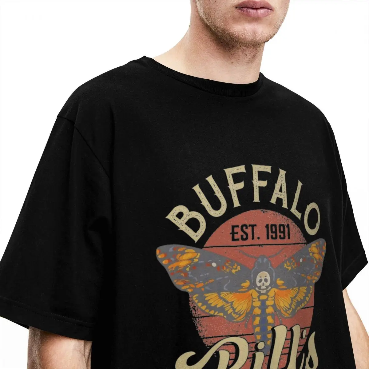 Man T-Shirt Buffalo-Bill Lotion Co T-Shirts Hip Hop Silence Of The Lambs Butterfly Beach Tee Shirt Awesome Cotton Clothes Gift