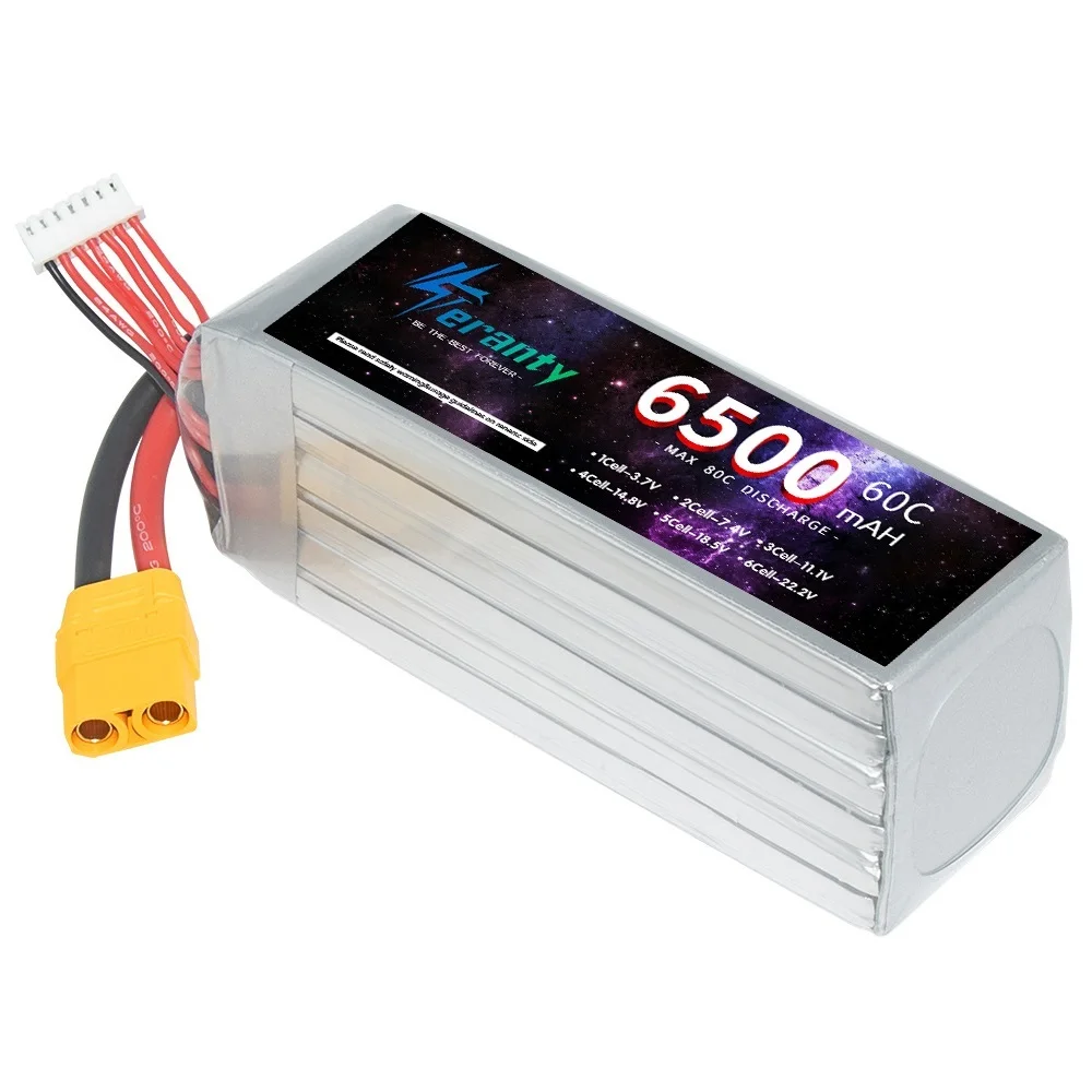 TERANTY 6S 22.2V Akumulator Lipo 6500mAh 60C Soft Pack ze złączem XT60 do RC Car Truck Tank Boat Racing Hobby Drone akumulator