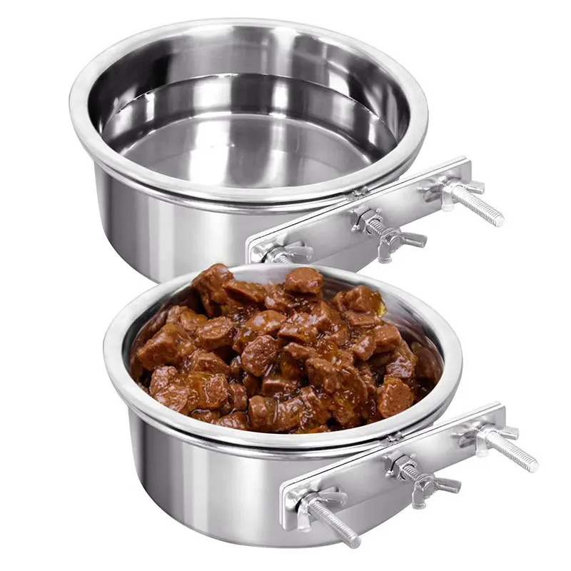 

Pet Dog Bowl Supplies Teddy Food Basin Stainless Steel Single Large Non-Slip Bite-Resistant