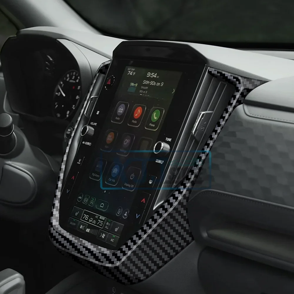 Black Carbon Fiber Interior Overlay Covers Upgrade Inner Decoration Parts Fit for Subaru Forester 2025 2024 2026 Accessories