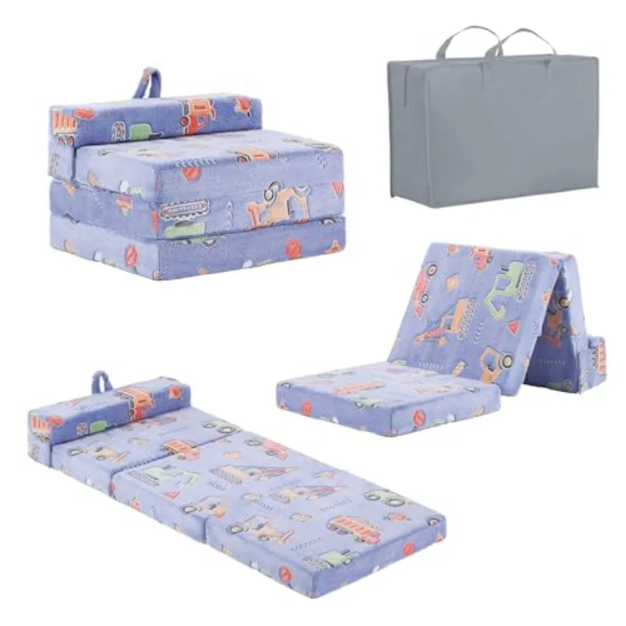 

Foldable Floor Mattress for -Glow in The Dark Toddler Nap Mat with Storage Bag, Portable Toddler Floor Nap for Travel, Daycare,