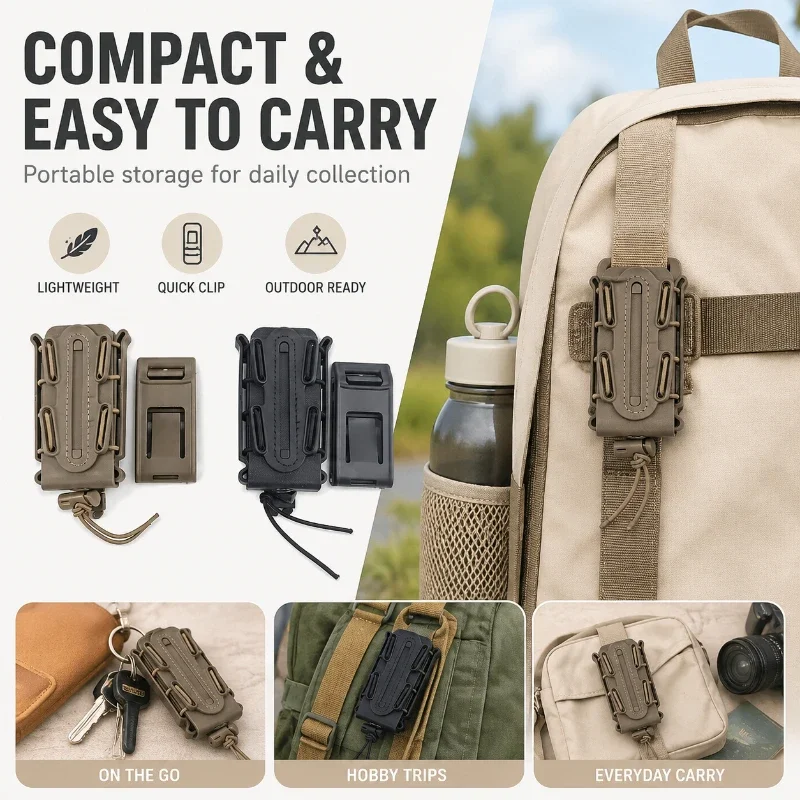 Secure Hold Model Component Pouch Multi‑Loop Fastening Structure Light Weight For Hobby Display And Transport