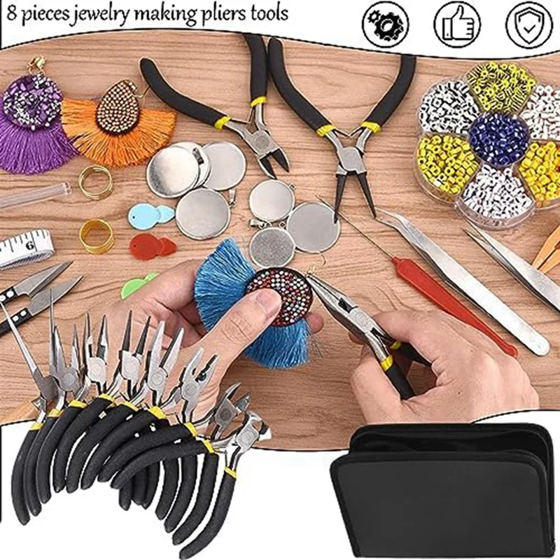 日曜大工のジュエリー,ワイヤーカッター,斜めの留め金,手作りのビーズの修理用のニードルノーズプライヤー