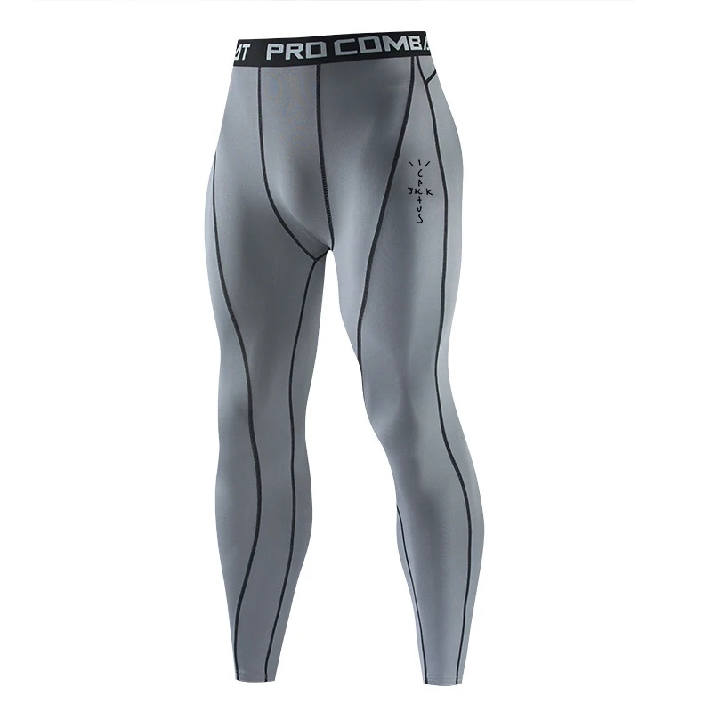 Men Sports Compression Tight Leggings Muscle Training Workout Bottoms Trousers Jogging Dry Yoga Pants Workout Tracksuit view 3