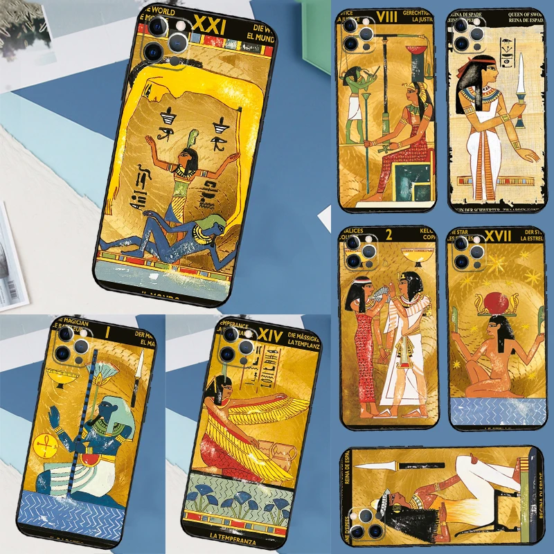 Egypt Mysterious Tarot Case For Samsung Galaxy A52 A32 A12 A56 A36 A16 A54 A34 A14 A13 A33 A53 A15 A35 A55 A17 A37