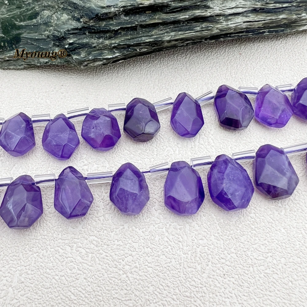 Top Drilled Exquisite Faceted Natural Crystal Rose Quartzs Amethysts Citrines Aquamarines Charm Loose Beads For DIY Jewelry