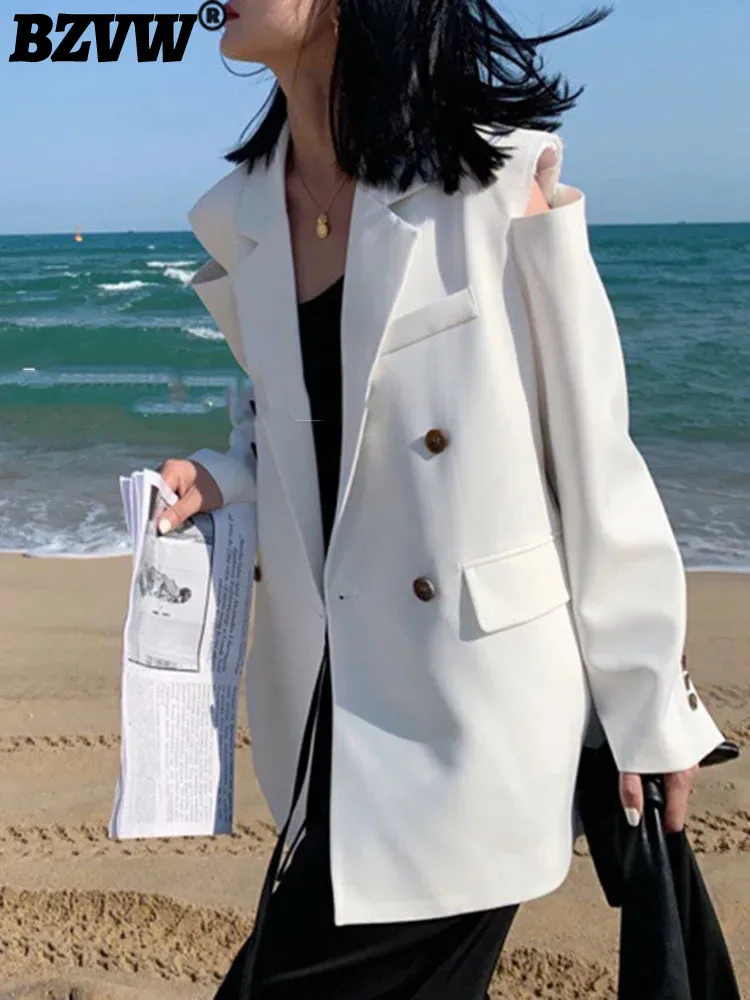BZVW Niche Designer spalla Burr Cut Out Blazer per le donne 2024 primavera autunno nuova tendenza sciolto Versatile Blazer giacca 25 x3772