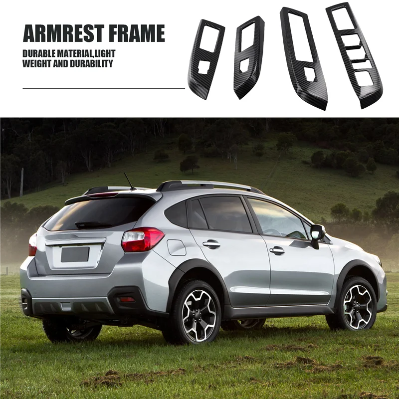 

Well Bright Carbon Fiber Window Lift Panel Switch Cover Trim For Subaru XV 2012-2014 LHD