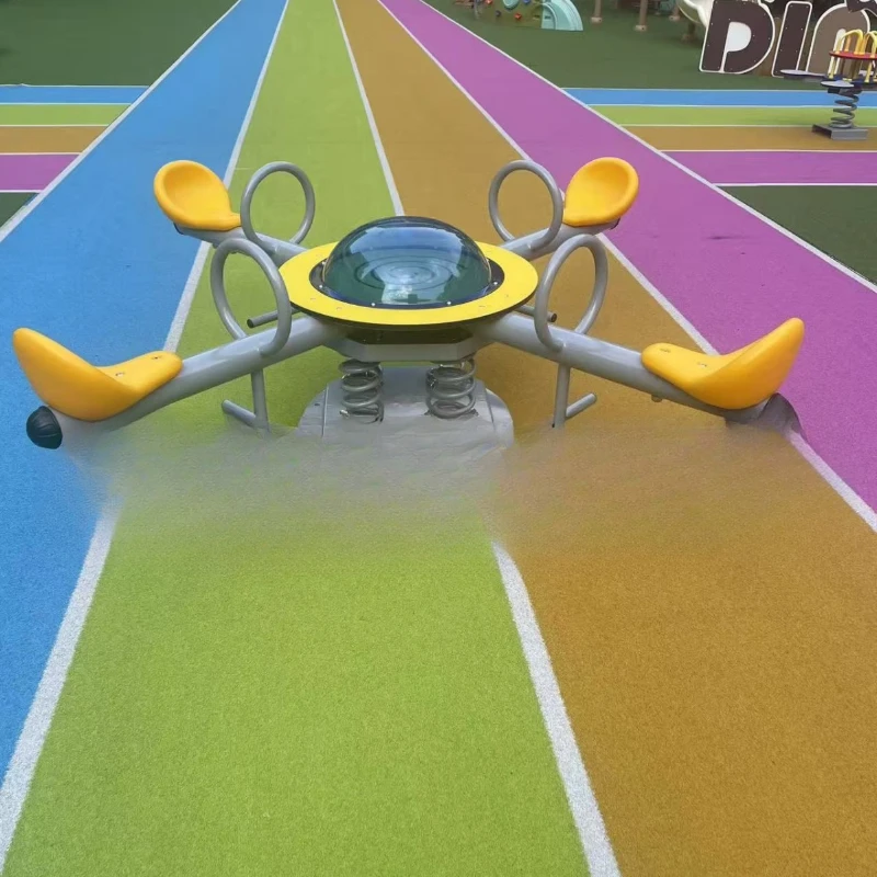 Детские качели для четырех человек, доска-качалка, парк развлечений на открытом воздухе, пружинная фиксированная лошадка-качалка