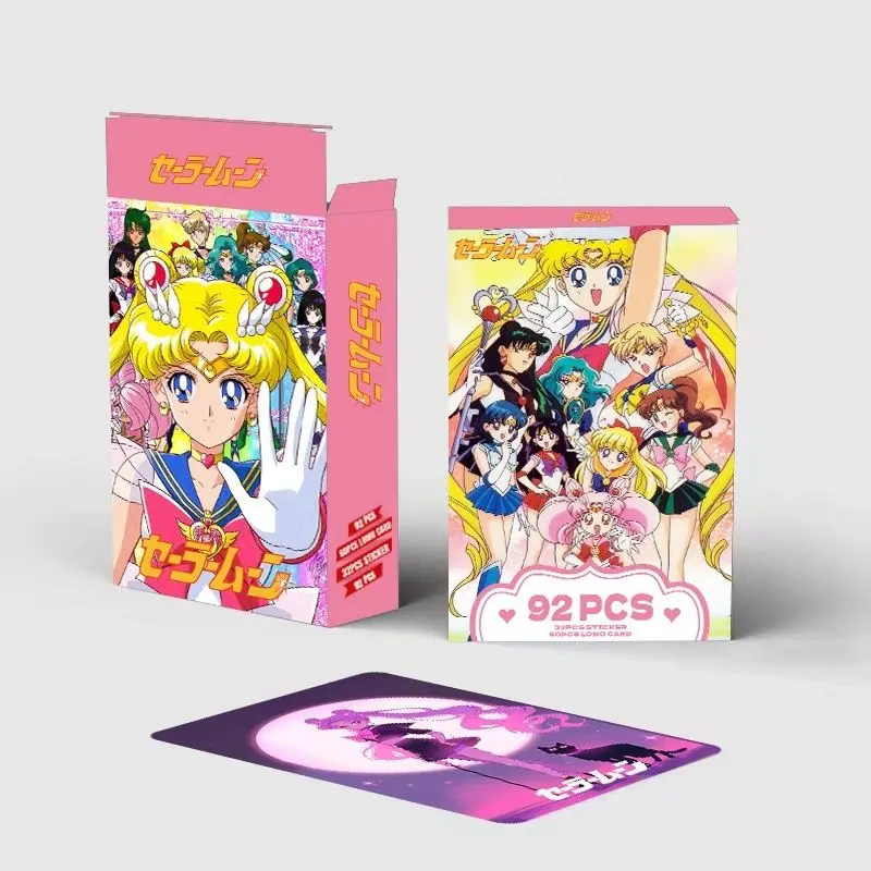 Anime giapponesi Sailor Moon stampa fronte-retro carta da collezione adesivi in cartone giocattolo per bambini piccola carta biglietto merci Stub