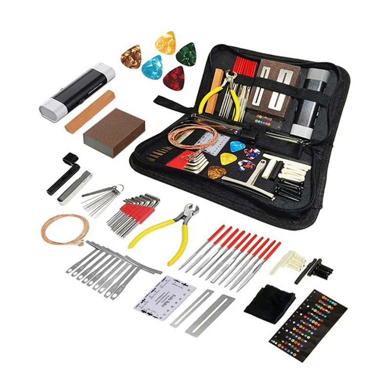 

Guitar Repair Kit with 72 Parts-Professional Guitar Repair Kit and Accessories-For Electronic Guitars, Ukulele, Banjo-ABJQ