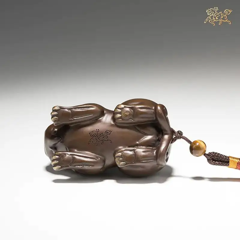 Regulating spirit High grade GOOD LUCK Mascot Success BRASS dragon PI XIU  hand piece ZHAO CAI Talisman bring Fortune money