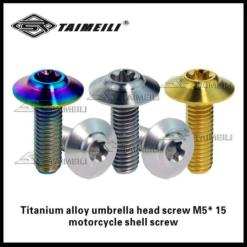 TAIMEILI Titanium alloy umbrella head screw M5 x 15/20mm motorcycle refitted 1pcs