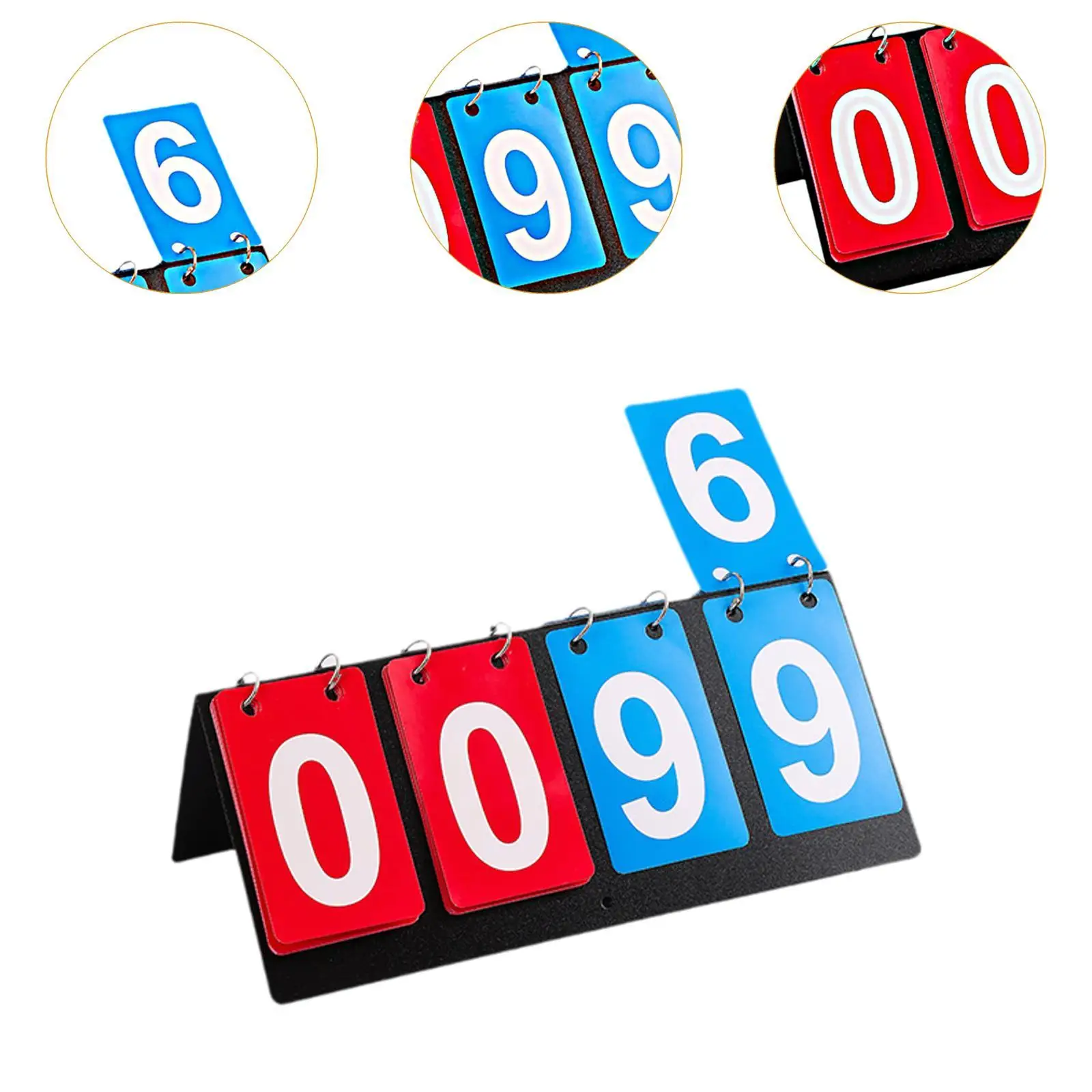 Sports Scoreboard Compact Flip Score Board for Badminton Football Basketball