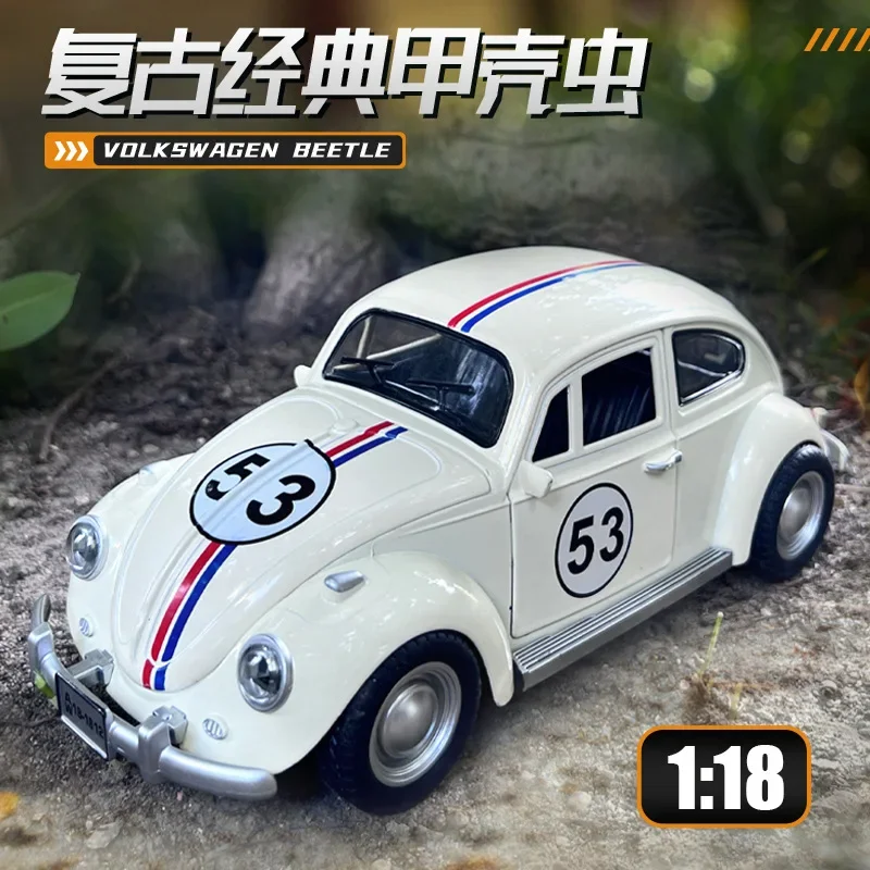 Simulation 1:18 Retro Beetle 1955 Alloy Car Model Ornament Toy Gift Recommendation