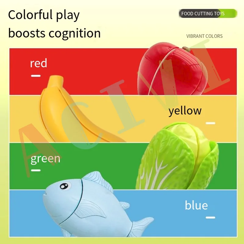 Kid Fantasiespel Keuken Plezier Snijden Groenten en Fruit Voedsel Speelhuis Set Puzzel Onderwijs Speelgoed Voor Kinderen Jongens Meisjes Geschenken