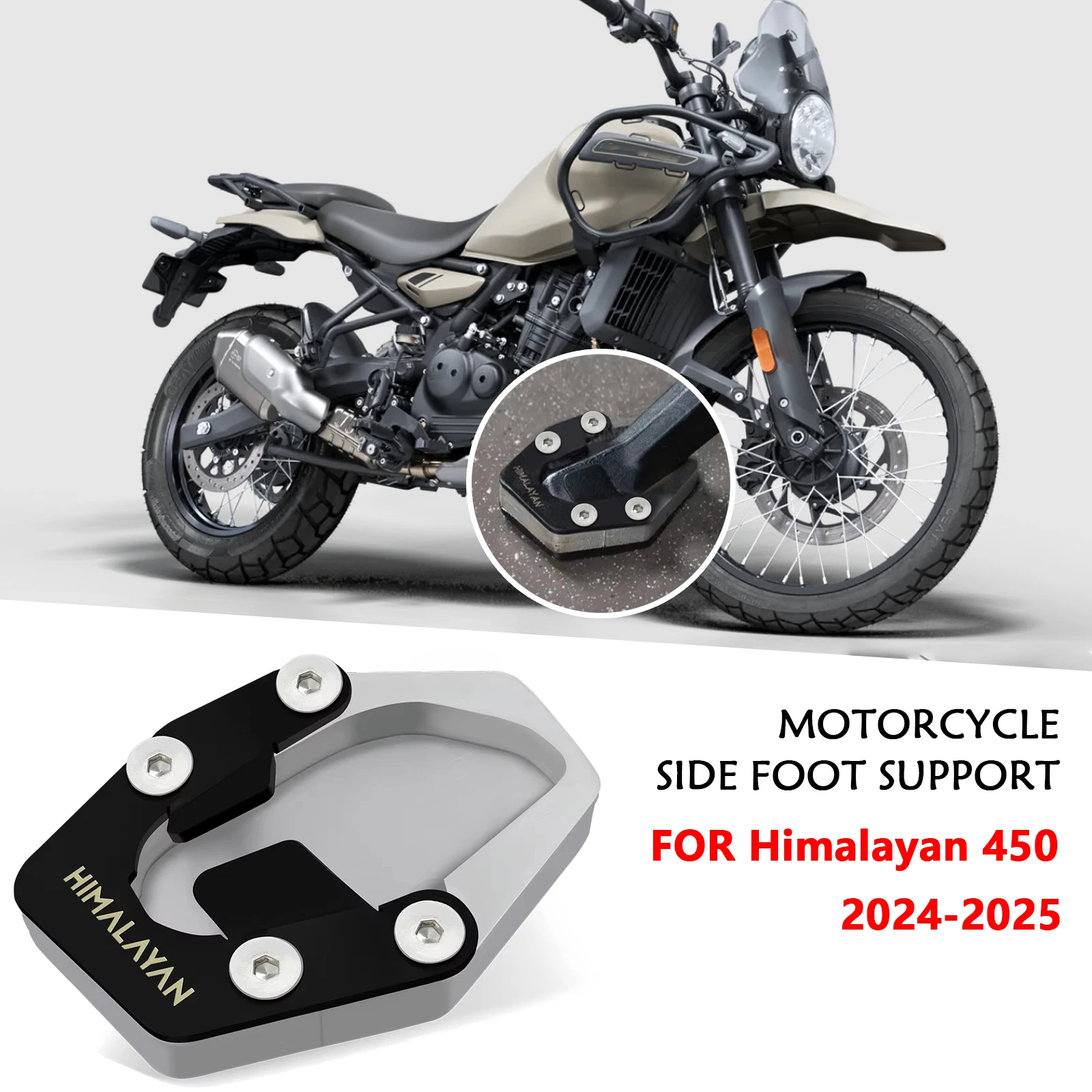 

For Himalaya 450 HIMALAYAN 450 2024-2025 New Accessories Footrest Pad Motorcycle Footrest Pad Side Stand Extension Pad