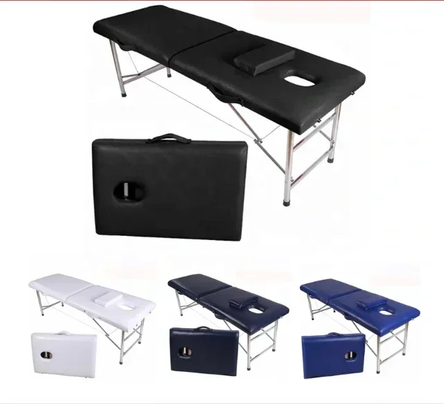 Custom beauty massage bed portable folding stainless steel massage table