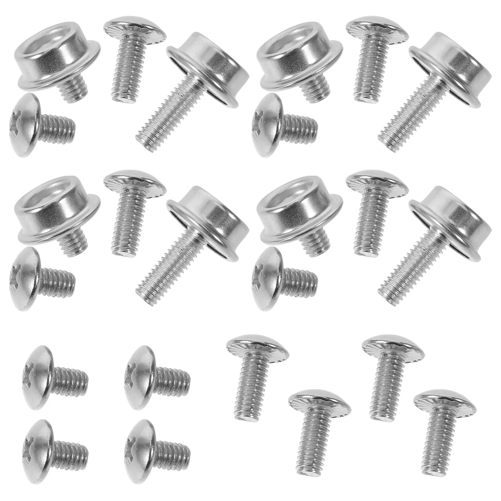 24Pcs Football Fastener Screws Universal Stainless Steel Facemask Mounting Hockey Visor Cage Replacement Hardware