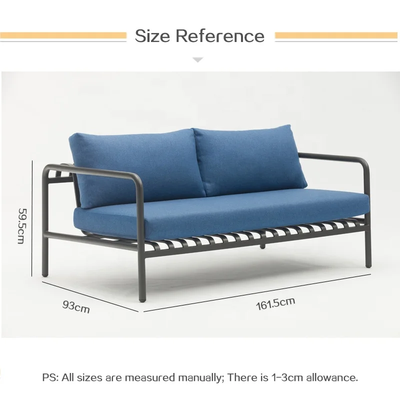 مجموعة أريكة ألومنيوم خارجية من Nordic Minimalism للفنادق والمناطق والإقامة المنزلية والحدائق للحدائق