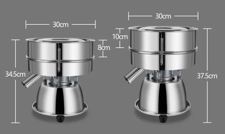 Electric Vibrating Sieve High Efficiency Powder Screening Machine 30cm