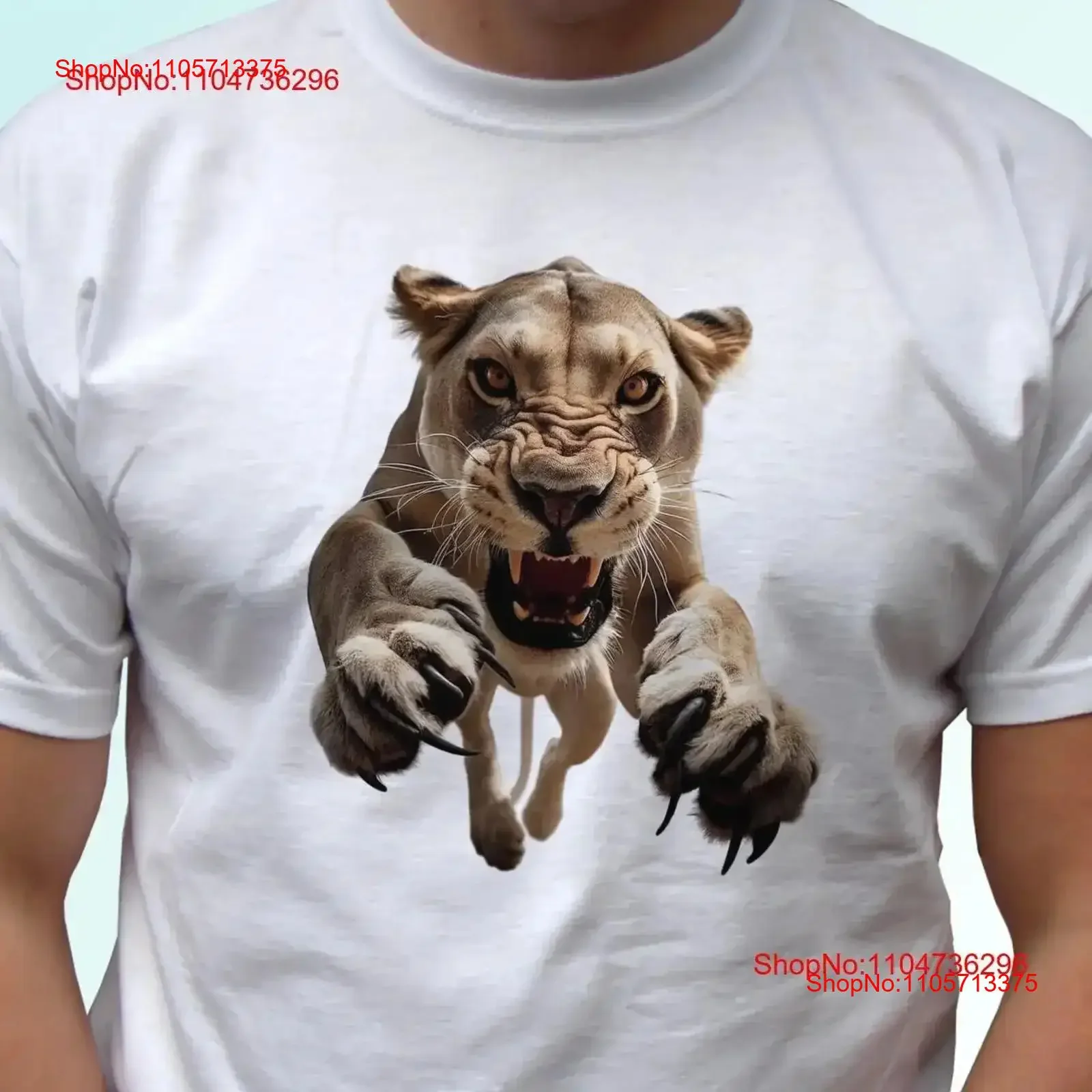 Lioness T Shirt leo tee top animal wild cat lion gift mens womens kids sizes vintage Washed fashion Breathable Stylish vintage